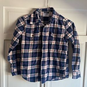NWOT boys blue and red plaid flannel stirt